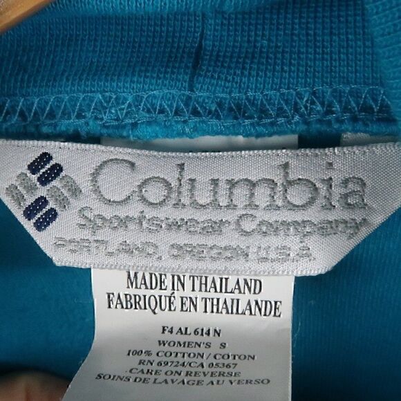 COLUMBIA SPORTSWEAR COMPANY TEAL LONG SLEEVE EXTRA LONG TURTLENECK SIZE SMALL - Picture 2 of 5